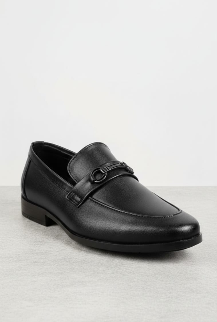 Executive Black Buckle Loafer